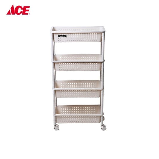 MEGABOX 4-Layer Wide Tray Cart - Beige (MG134-4L)