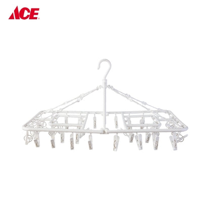 CASCADE Rectangular Hanger with 38 clips - White (GC-3266G)