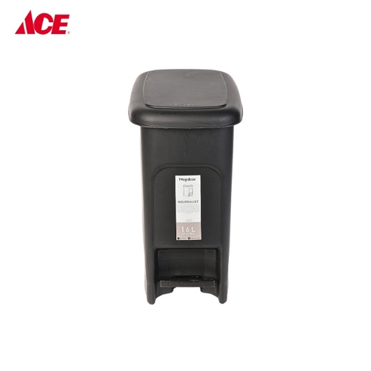 MEGABOX 16L Neutralist Slim Step Bin - Black (MG711)