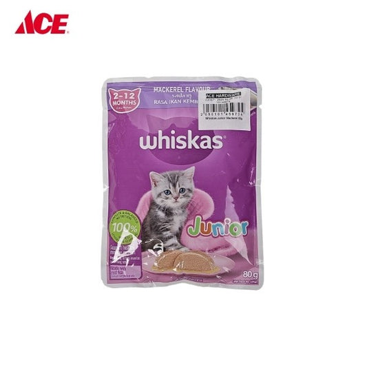 WHISKAS 80g Junior Mackerel (Pouch)