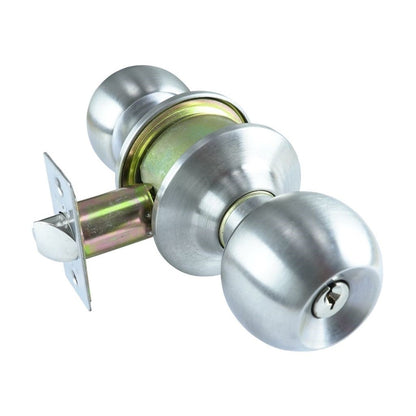 ARGO  Knobset Cylindrical Entry Round Satin Stainless Steel