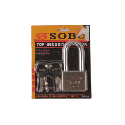 SOBO 50mm Stainless Steel Long Shackle Padlock