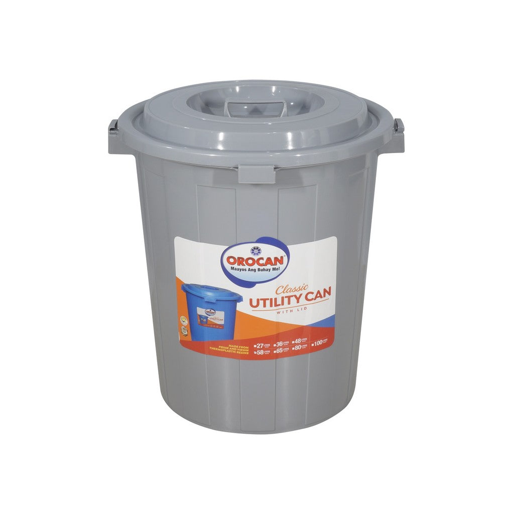 OROCAN Classic 8415 58 liters Utility Can With Cover Gray