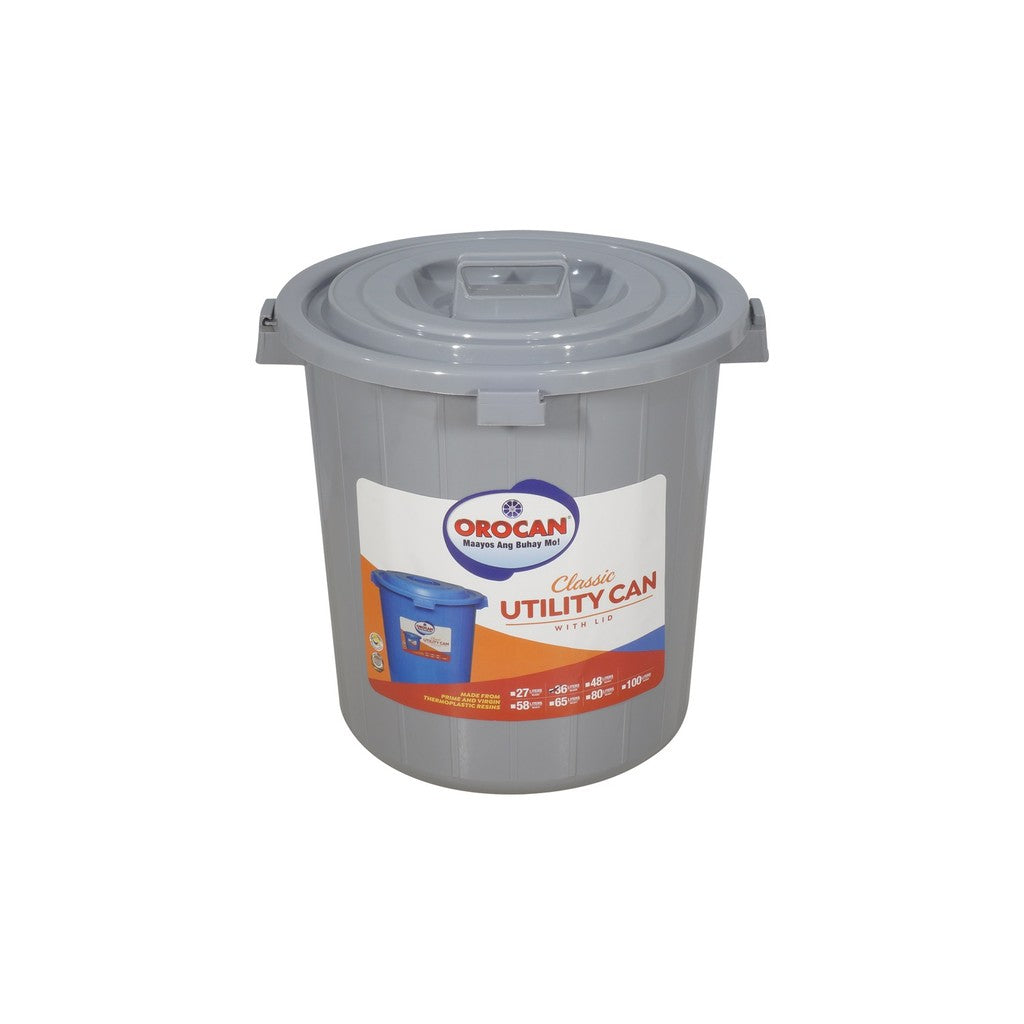 OROCAN 36L Classic Utility Can With Cover Gray (8409)