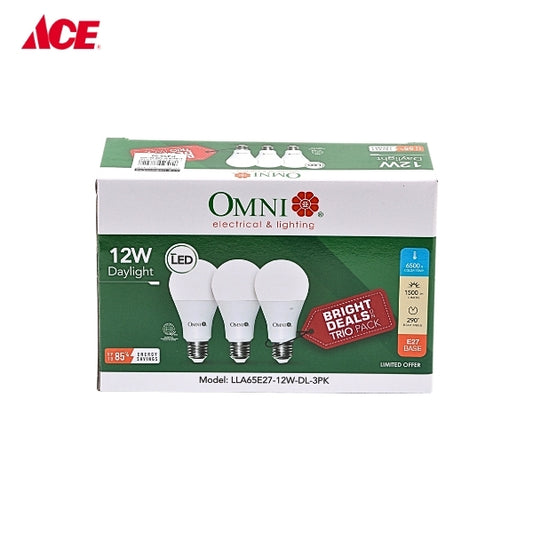 OMNI LED Bulb 12W Daylight - 3 pack (LLA65E27-12W-DL-3PK)