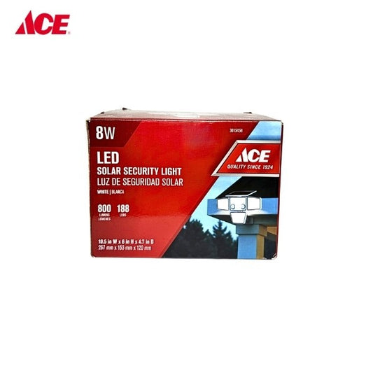 ACE 8W LED Solar Security Light - White