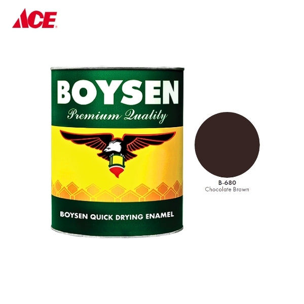 BOYSEN 1L Quick Drying Enamel - Choco Brown (#680)