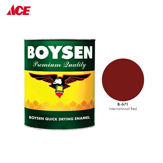 BOYSEN 1L Quick Drying Enamel - International Red (#671)