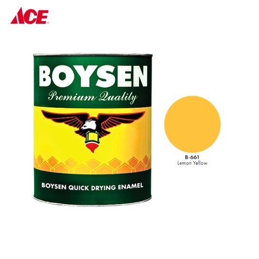BOYSEN 1L Quick Drying Enamel - Lemon Yellow (#661)