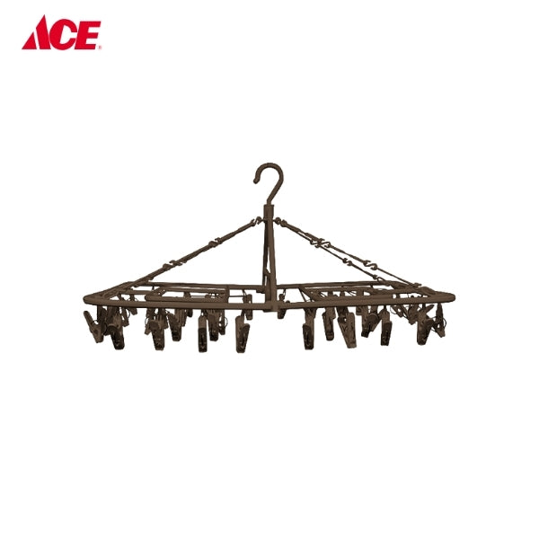 CASCADE Rectangular Hanger with 38 Clips - LBrown (GC-3266B)