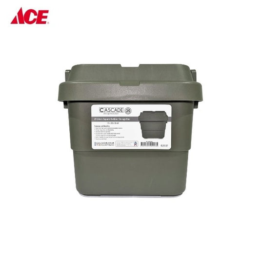 CASCADE 22L Square Outdoor Storage Box - Green (WF-5061)