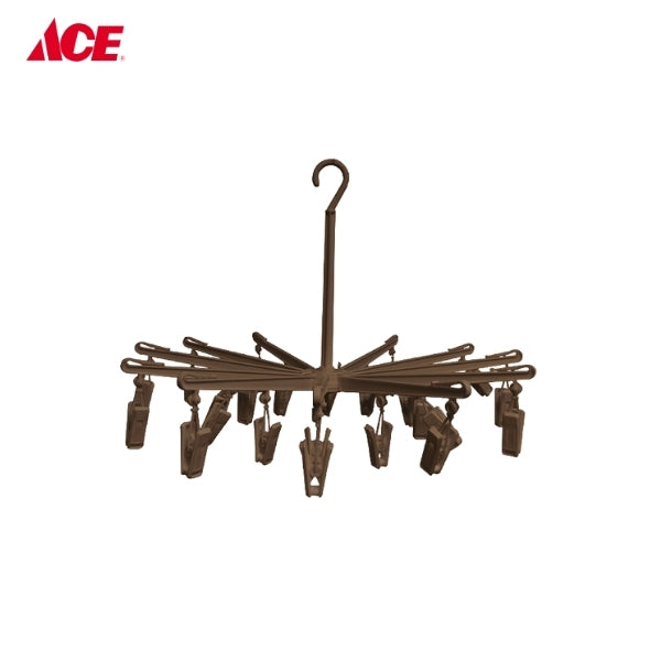CASCADE Umbrella Hanger with 24 Clips - Brown (GC-3228-24)