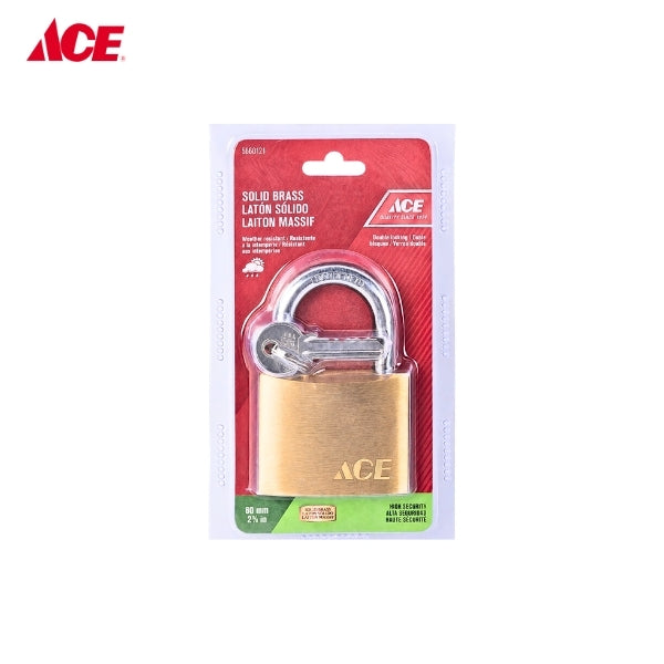 ACE 60mm Solid Brass Padlock (2-3/8")