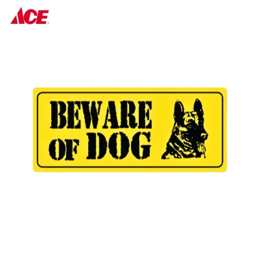 4x9 Safety Signage Beware of Dog - Yellow  (YS-709)