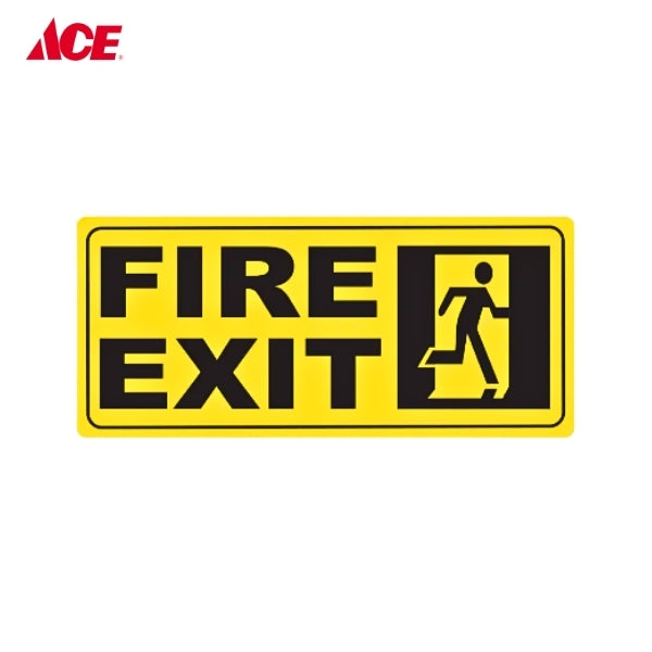 4x9 Safety Signage Fire Exit Only - Yellow (YS-703)