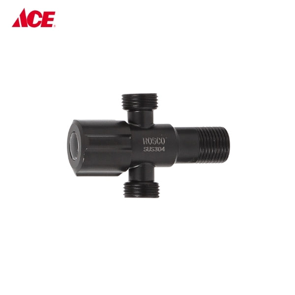 ROSCO Two Way Angle Valve - Matte Black (RO-1936)