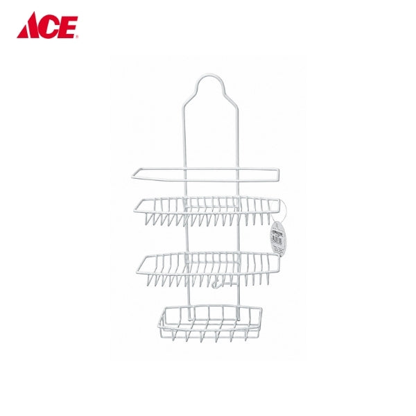 DURABLE 3-Layer Shower Caddy - White