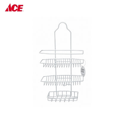 DURABLE 3-Layer Shower Caddy - White