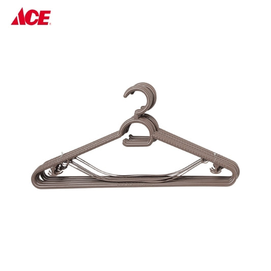 HOMESTYLE Heavy Duty Hanger with Straps - Brown 6pcs/pk (#133)