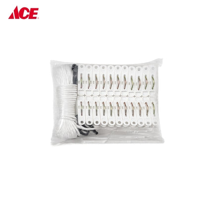 HOMESTYLE 18-Clips with 8m Clotheslines - White