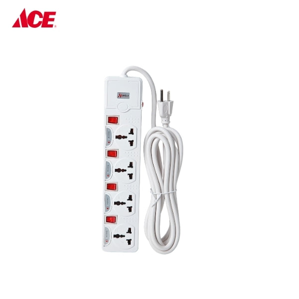 MEIJI 4 Gang Universal Extension Set with Individual Switch - 3m (MES-104)