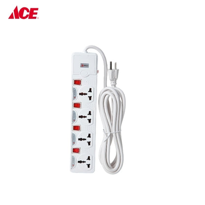 MEIJI 4 Gang Universal Extension Set with Individual Switch - 3m (MES-104)