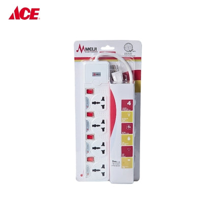 MEIJI 4 Gang Extension Outlet with Switch - 5m (MES-1304A)
