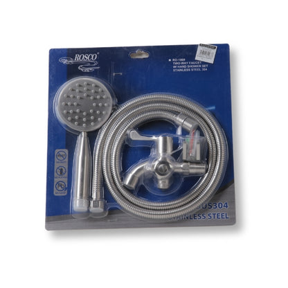 ROSCO Hand Shower with Two Way Faucet - Stainless Steel (RO-1869)