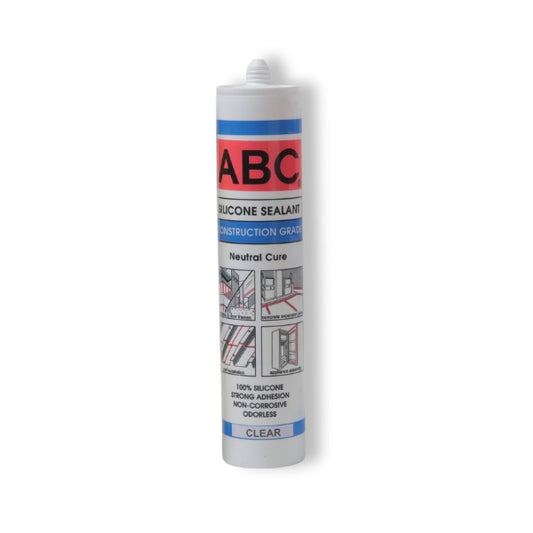 ABC 300ml Construction Grade Silicon Sealant - Clear
