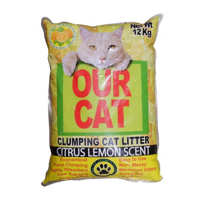 OUR CAT 12kg Cat Litter Citrus Lemon Scent