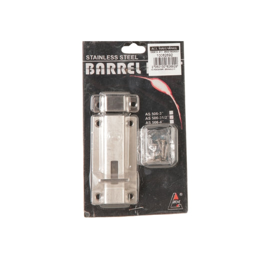 ARCHIE 3" Stainless Steel Barrel Bolt (AS-506)