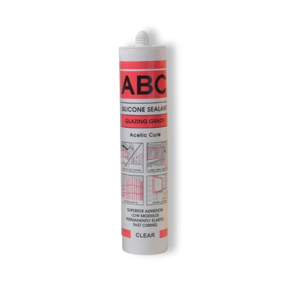 ABC 300ml Silicon Sealant Glazing Grade Acetic Cure - Clear