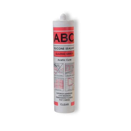 ABC 300ml Silicon Sealant Glazing Grade Acetic Cure - Clear