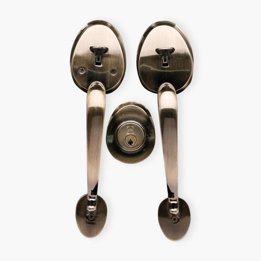 SOBO Entrance Handle Door Lock Set (Antique Brass)