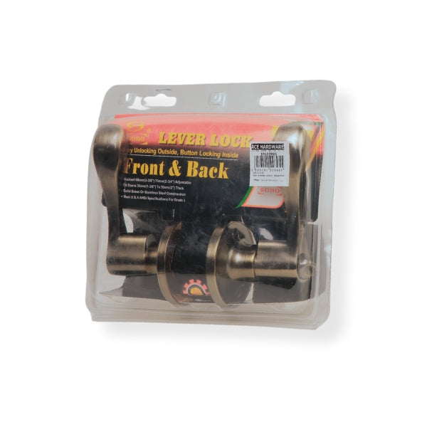 SOBO Lever type Locksets Antique Brass (SSLA-AB)