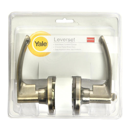 YALE Antique Brass Medium Duty Lever Set VL5367 US5