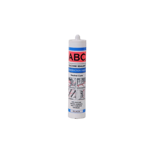 ABC 300ml Construction Grade Silicone Sealant - Black