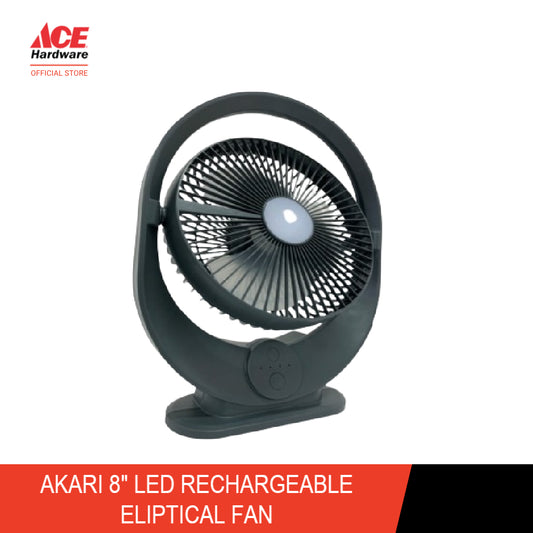 AKARI 8" LED Rechargeable Eliptical Fan