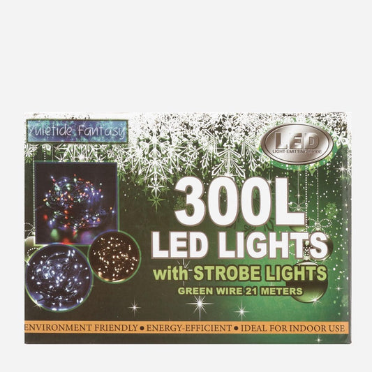 YULETIDE FANTASY 21m 300 Strobe LED Christmas Lights - Cool White