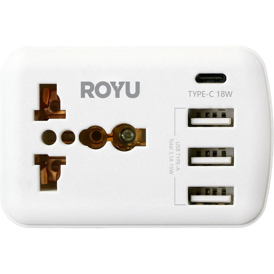 ROYU International Adapter with USB Port 3A+1C (REDPL127)