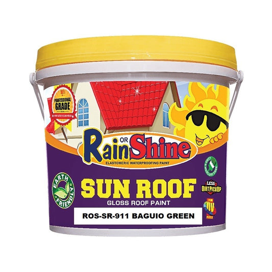 RAIN OR SHINE 4L Sun Roof Elastomeric Roofing Paint - Baguio Green (ROS-SR-911)