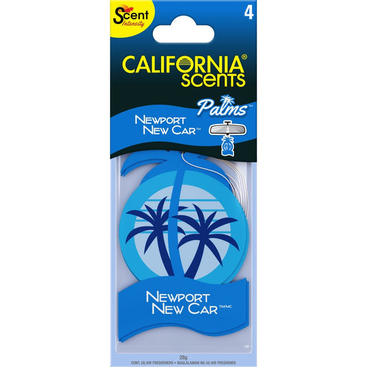 CALIFORNIA SCENTS Palms Newport New Car - 4pack