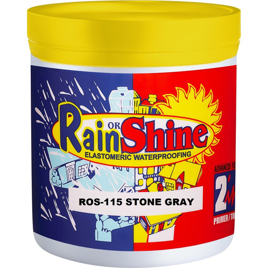 RAIN OR SHINE 1L Elastomeric Paint - Stone Gray (ROS-115)