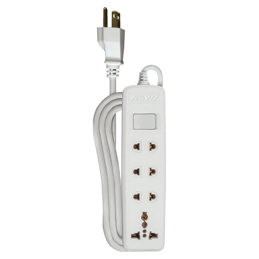 ROYU 4-Gang Universal Extension Cord with One Master Switch (REDEC613)