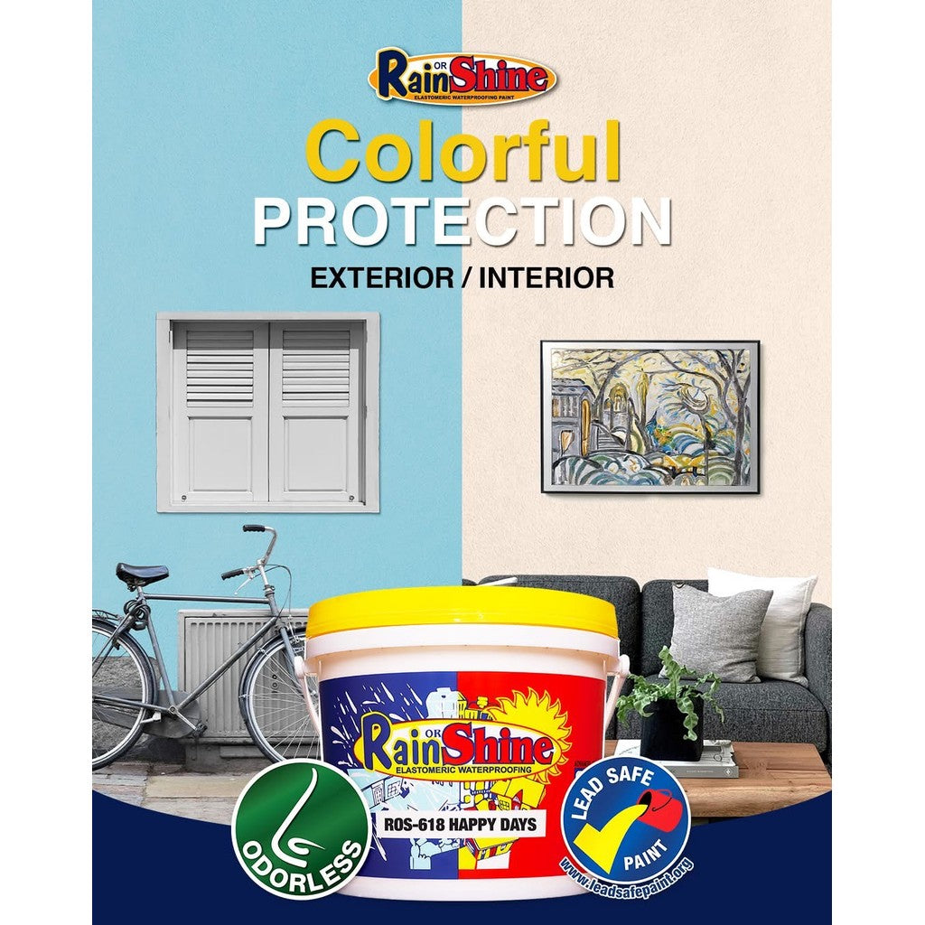 RAIN OR SHINE 1L Elastomeric Paint Happy Days (ROS-618)