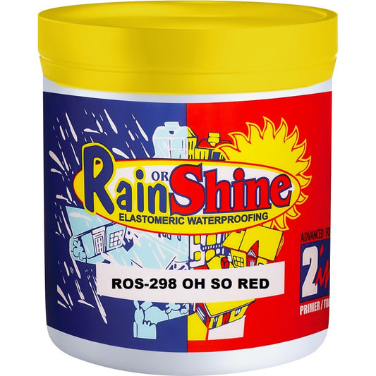 RAIN OR SHINE 1L Elastomeric Paint - Oh So Red (ROS-298)