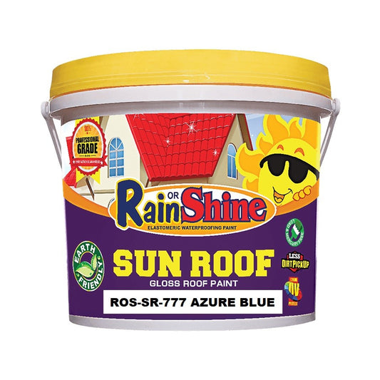 RAIN OR SHINE 4L Sun Roof Elastomeric Roofing Paint - Azure Blure (ROS-SR-777)