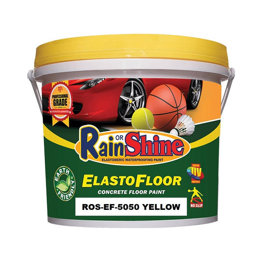 RAIN OR SHINE 4L Elastofloor Elastomeric Concrete Floor Paint - Yellow (ROS-EF-5050)