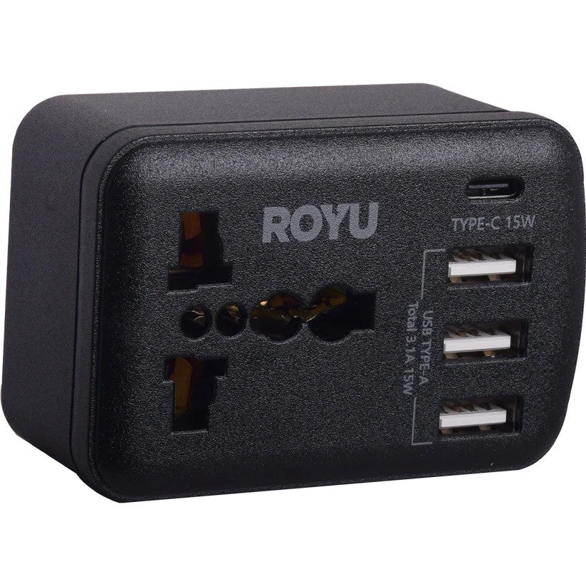 ROYU International Adapter with USB Port 3A+1C (REDPL127/B)