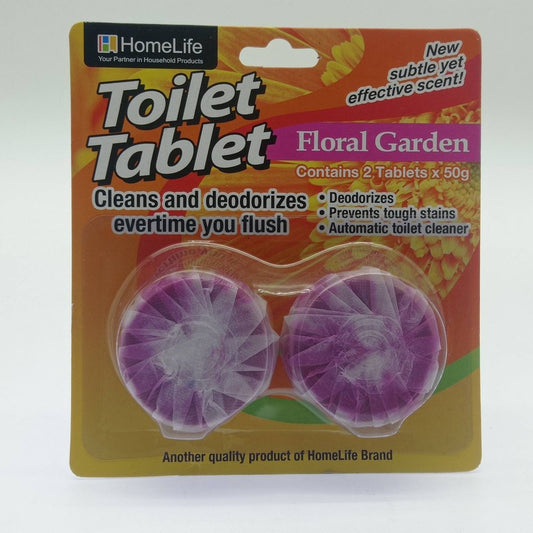 HOMELIFE 2x50G Toilet Tablet Floral Garden